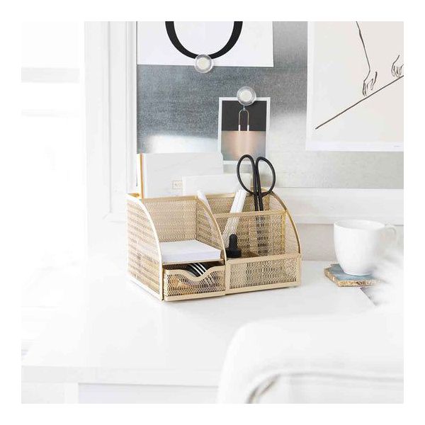 Blu Monaco Aqua Desk Organizer - Cute Turquoise Accessories & Stationery Holder for School, Locker, Bedroom or Home