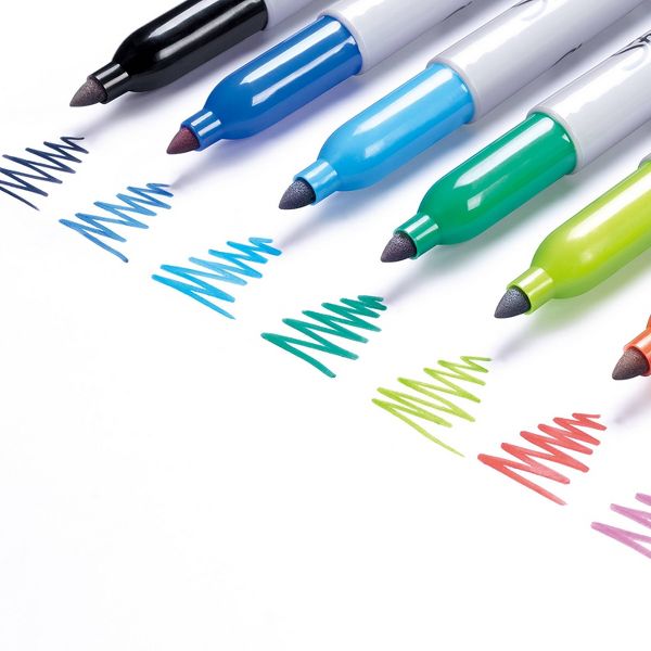 Sharpie 24pk Permanent Markers Fine Tip Multicolored: Art & Stationery, Office Supplies, Fine Point, Ages 8+