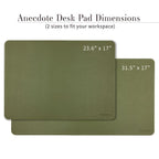 Anecdote Vegan Leather Desk Pad - Large Desk Mat Mouse Pad for Office, Keyboard & Laptop, Easy Clean, Black, 17x23.5