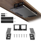 Mount-It! Under Desk Laptop Mount Holder | Small Multimedia Device Mount Underdesk Shelf for Laptop, Mac Mini, MacBook, Keyboard, Anti Scratch | Black