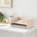 Canvas Letter Tray Organization Set of 2 Black - Brightroom™: Desk Organizer & Office Supplies Holder