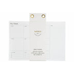 Noted by Post-it Weekly Calendar, White with pre-printed days: Office Supplies, 7.5x10 Inches, Uncoated Paper