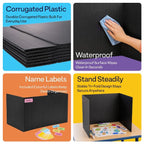 Enday Desk Dividers for Students 22 Pack Black Privacy Shields Classroom