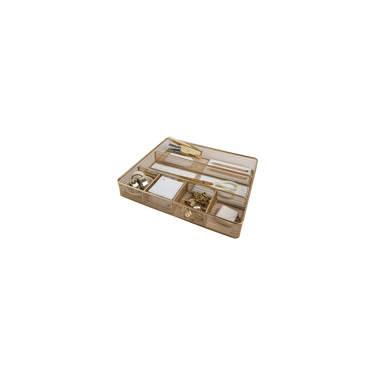 Blu Monaco Desk Drawer Organizer Tray for Office - 6 Compartments