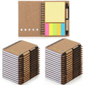 30PCS Spiral Notebook Set with Lined Paper - Portable Pocket Size - Includes Free Eco-friendly Ballpoint Pens, Sticky Notes, 5-Color Bookmarks