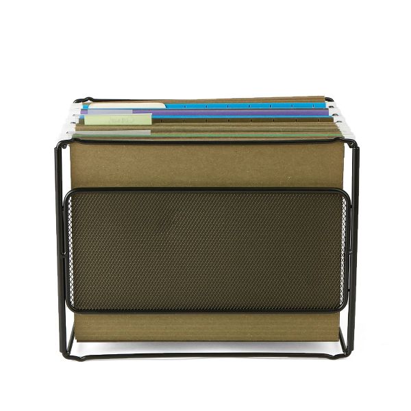 Mind Reader Metal Mesh Hanging File Organizer Black: Desk & Office Supplies, Organization Set, 12.32" W x 11.3" D x 9.33" H