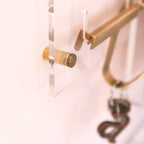 RUSSELL + HAZEL Acrylic Rail: Clear Desk Organizer for Office Supplies, 24" Wide, Acrylic & Metal