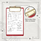 Unique Bargains Glitter Design Office Supplies Acrylic Clipboards 6.02 x 3.94 Inch Black 1 Pc