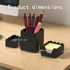 Acrylic Magnetic Storage Box Set of 2 - Multi-Functional Magnetic Organizer Container, Acrylic Organizer Box Set for Desk, Office Supplies