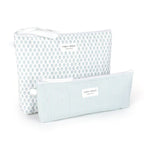 Sugar Paper Essentials 2pk Fabric Pouch Blue Floral/Blue Stripe