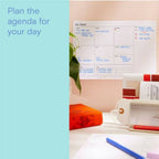 Noted by Post-it Weekly Calendar, White with pre-printed days: Office Supplies, 7.5x10 Inches, Uncoated Paper