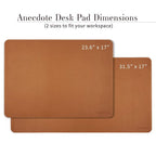 Anecdote Vegan Leather Desk Pad - Large Desk Mat Mouse Pad for Office, Keyboard & Laptop, Easy Clean, Black, 17x23.5