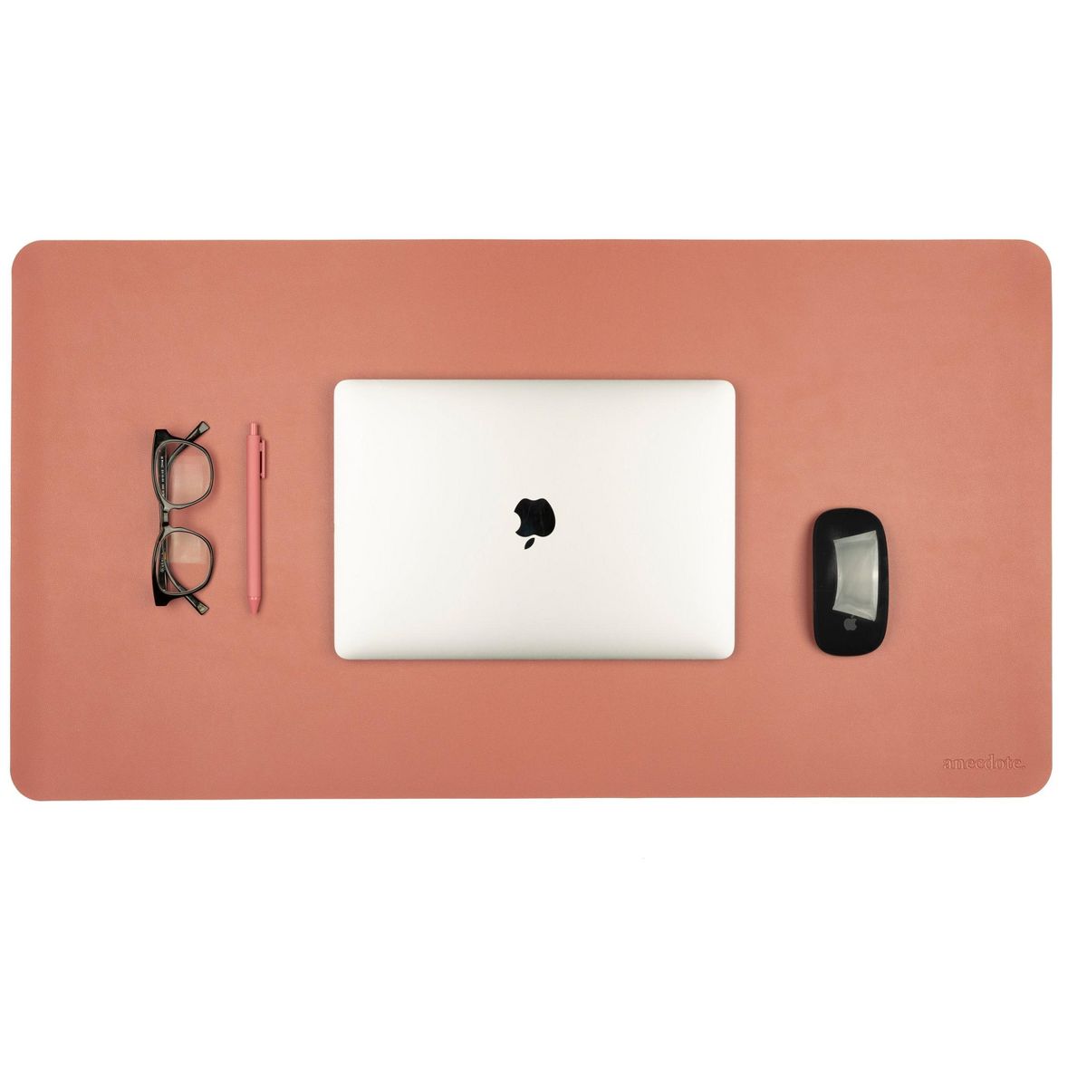 Anecdote Vegan Leather Desk Pad - Large Desk Mat Mouse Pad for Office, Keyboard & Laptop, Easy Clean, Black, 17x23.5