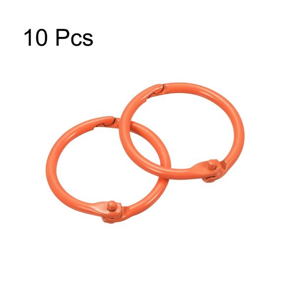 Unique Bargains Carbon Steel Office Supplies Loose-Leaf Book Binder Rings 10 Pcs Black