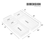 Sorbus 4-Piece Clear Acrylic Office Drawer Organizer Set - Perfect for pens, craft supplies & more