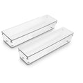 Sorbus 2 Pack Clear Long Drawer Organizers - for Office Supplies, Cosmetics, Accesories & More,