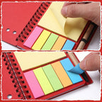 20 Pcs Spiral Notebooks with Sticky Notes & Pens, Kraft Cover Lined Journals with Colored Index Tabs for Office, School & Travel