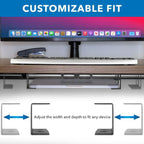 Mount-It! Under Desk Laptop Mount Holder | Small Multimedia Device Mount Underdesk Shelf for Laptop, Mac Mini, MacBook, Keyboard, Anti Scratch | Black