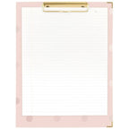 Sugar Paper Essentials Clipfolio Pink Gloss Dot