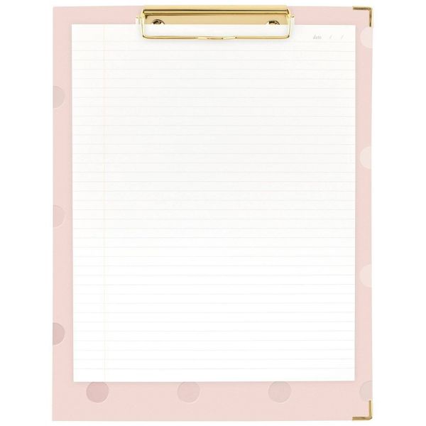 Sugar Paper Essentials Clipfolio Pink Gloss Dot