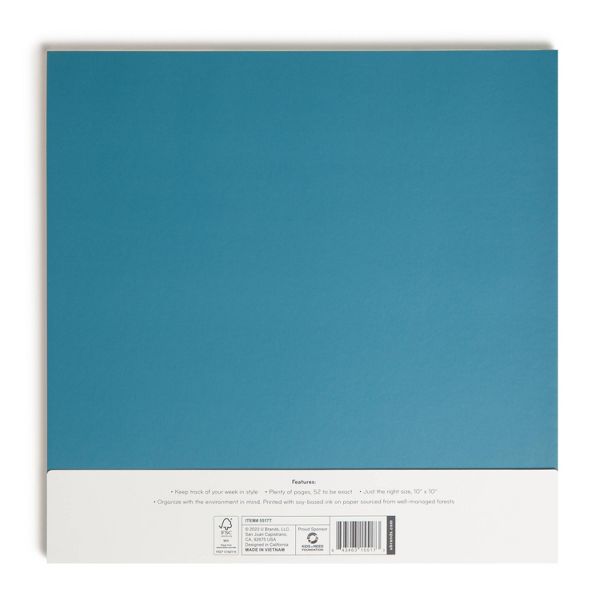 U Brands 10''x10'' Weekly Combination Pad - Coral Chic: Weekly To Do List, Office Supplies, Notepad, 52 Sheets