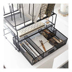 Blu Monaco Gold Desk Organizer - Cute File Holder for Desk & Drawer Storage for Office Supplies, Paper, Devices & Folders