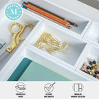 Martha Stewart Enzo 6 Piece Wooden Desk Drawer Organizer Set in Light Natural