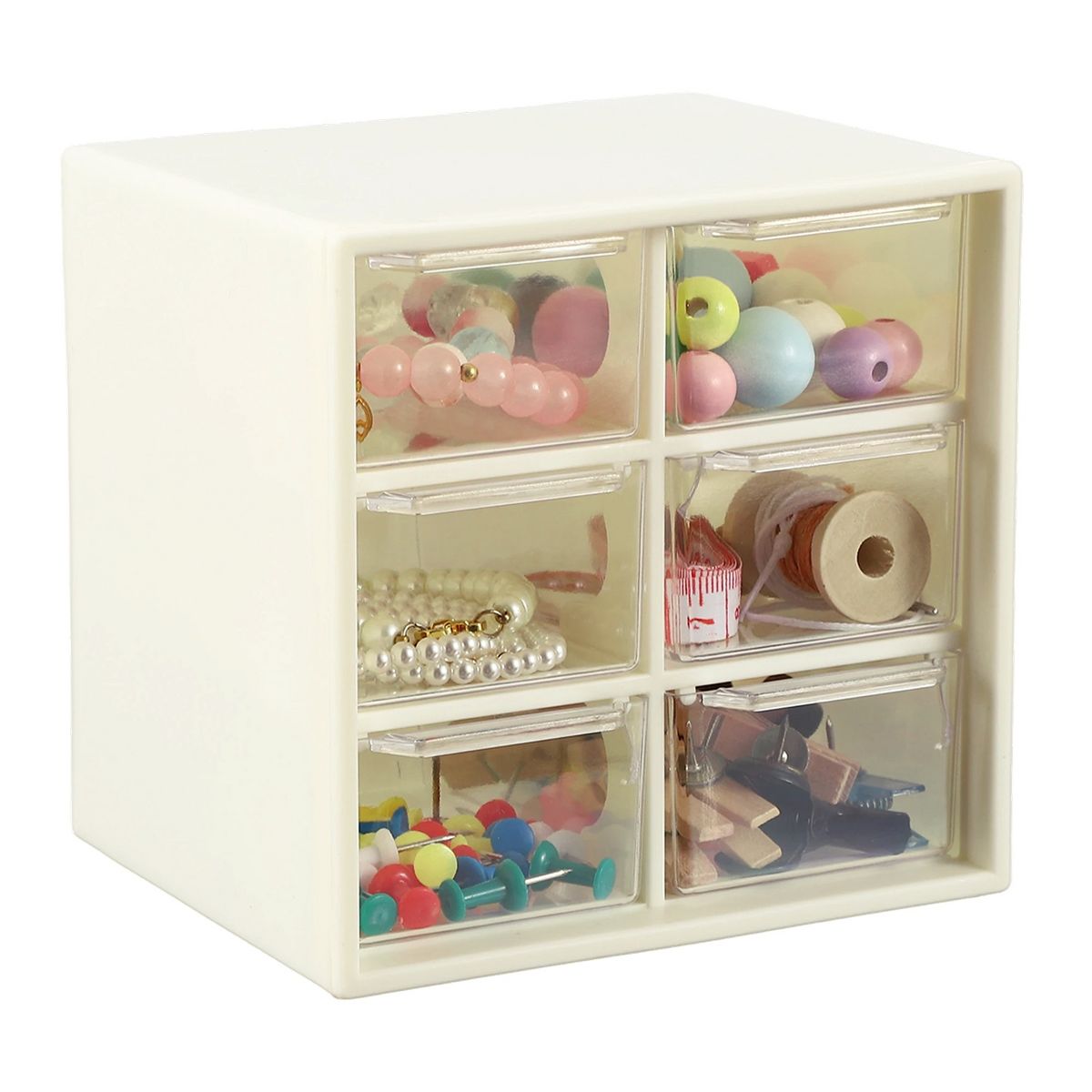 Unique Bargains Plastic Office Supplies Bedroom Makeup Storage Drawers Black