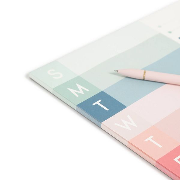 U Brands 10''x10'' Weekly Combination Pad - Coral Chic: Weekly To Do List, Office Supplies, Notepad, 52 Sheets