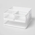 Mesh Desk Organizer White - Brightroom™: Steel Office Supplies Holder, Desk Drawer Organizer, 8"x8"x4.5"