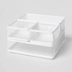 Mesh Desk Organizer White - Brightroom™: Steel Office Supplies Holder, Desk Drawer Organizer, 8"x8"x4.5"