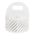 Mind Reader Round Metal Desk Organization Set White