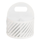 Mind Reader Round Metal Desk Organization Set White