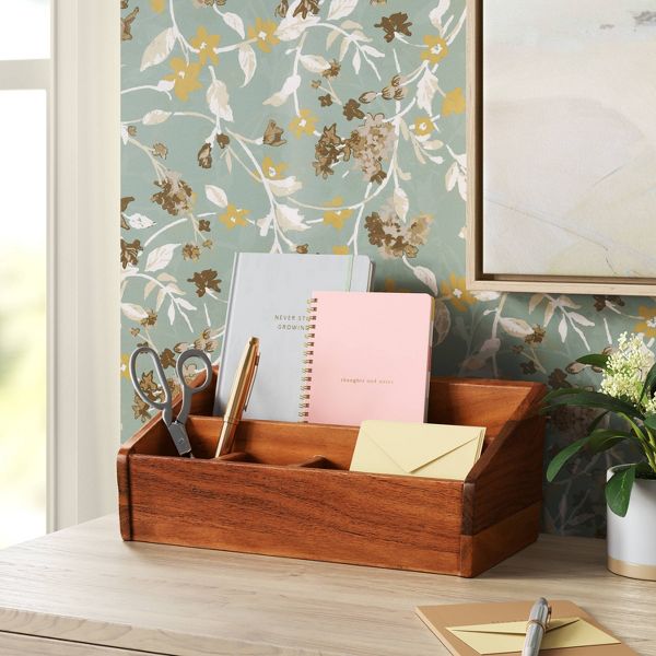 Wood Desktop Caddy - Threshold™