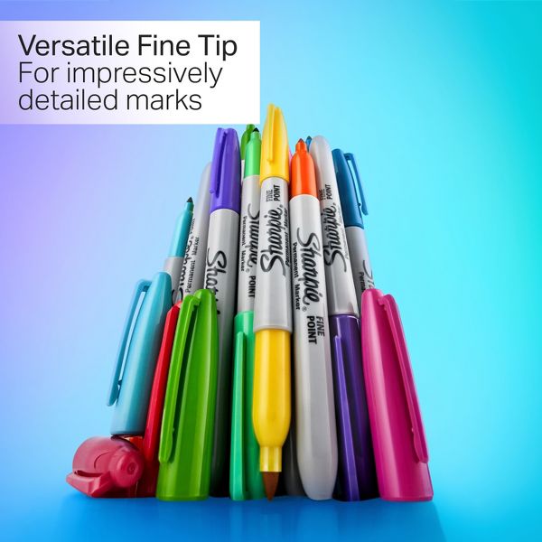 Sharpie 34pk Permanent Markers Fine Tip Multicolored Glam Pop: Art & Stationery, Office Supplies, Colored Sharpies