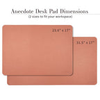 Anecdote Vegan Leather Desk Pad - Large Desk Mat Mouse Pad for Office, Keyboard & Laptop, Easy Clean, Black, 17x23.5