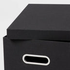 Canvas Hanging File Organizer with Lid Black - Brightroom™