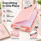 Storage Clipboard 8.5" x 11" with Document Compartment & Pen Slot, Black