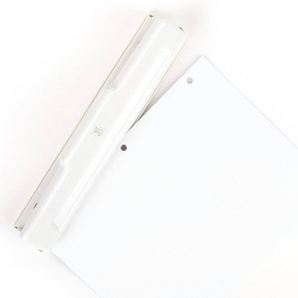 Desktop 3-Hole Punch White/Gold - Sugar Paper Essentials: Metal Office Tool for Binder, Multicolor