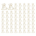 Unique Bargains Metal Cute Decorative Dog Shape Paper Clip Clamp for Home Office Supplies 60 Pcs Gold