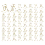 Unique Bargains Metal Cute Decorative Dog Shape Paper Clip Clamp for Home Office Supplies 60 Pcs Gold