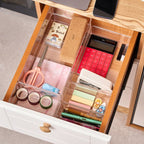 Sorbus 4-Piece Clear Acrylic Office Drawer Organizer Set - Perfect for pens, craft supplies & more