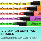 Sharpie Clear View 12pk Highlighters Chisel Tip Multicolored: Bold & Fine Markers for School Supplies