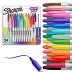 Sharpie 34pk Permanent Markers Fine Tip Multicolored Glam Pop: Art & Stationery, Office Supplies, Colored Sharpies
