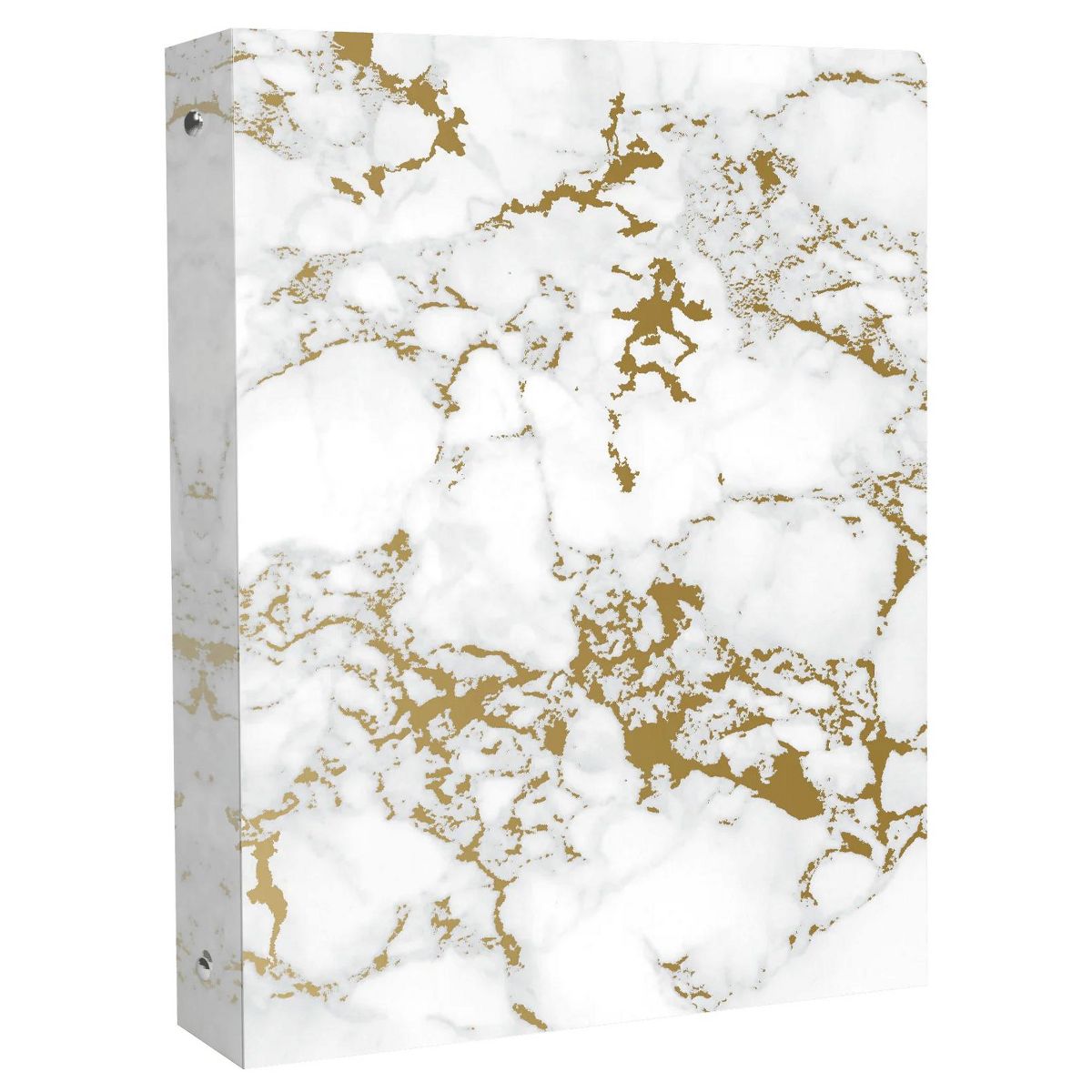 bloom daily planners 1" 3 Ring Binder Organizer for School, Office & Home, Gold Marble