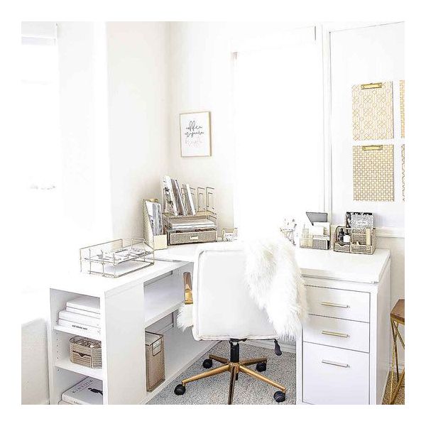 Blu Monaco Gold Desk Organizer - Cute File Holder for Desk & Drawer Storage for Office Supplies, Paper, Devices & Folders