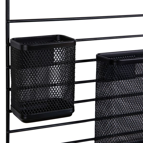 Mesh Additional Wall Organization Tools - Brightroom™: Steel Desk & Office Wall Organizer Set, Black, 4 Pieces