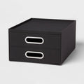 Canvas Desk Drawer Organizer Black - Brightroom™: Office Supplies & Desk Organization, Polyester Canvas, 6" H x 13" D x 9.875" W