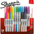 Sharpie 24pk Permanent Markers Fine Tip Multicolored: Art & Stationery, Office Supplies, Fine Point, Ages 8+