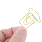 Unique Bargains Decorative Planner Clips for Document Note Sorting Organizing Office Supplies 10 Pcs Bicycle Shape (Gold Tone)